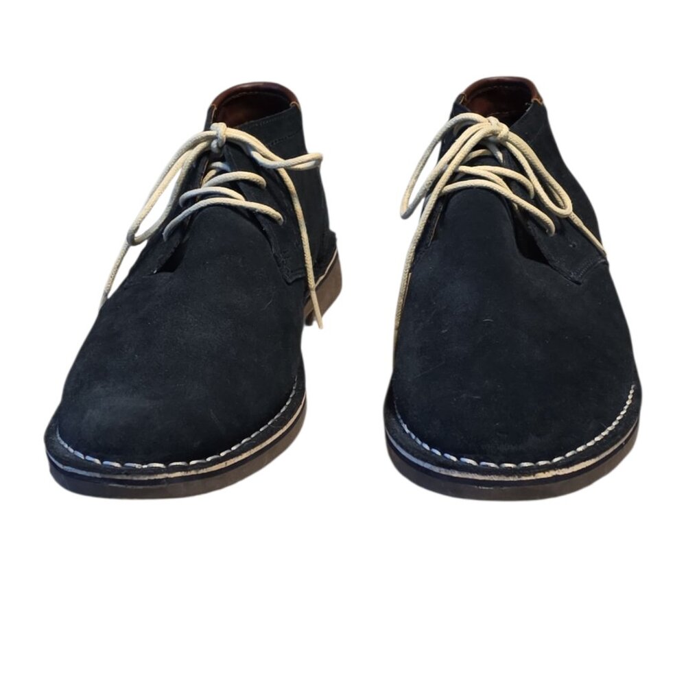 Size 13 Reaction by Kenneth Cole Midnight Blue Suede "Desert Sun" Chukka Boots - Picture 2 of 8